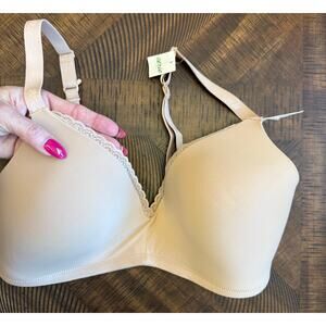 Aerie NWT 36DD beige nude wireless ($49.50) smooth coverage lightly lined bra